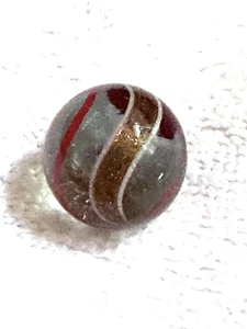 ANTIKER DEUTSCHER MARMOR LUTZ ROTE BÄNDER FAST NEUWERTIG GRÖSSE O,64 - Bild 1 von 6