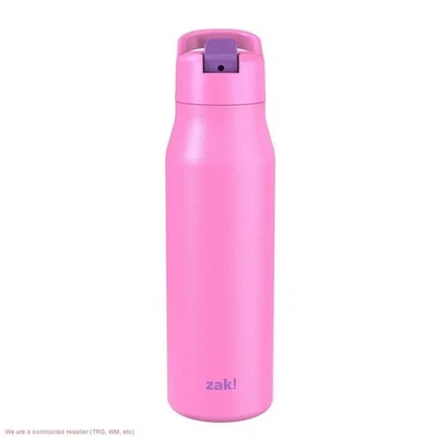 Botella de paja aislada de acero inoxidable Zak Designs 20 fl oz - rosa claro Foto 1 de 4