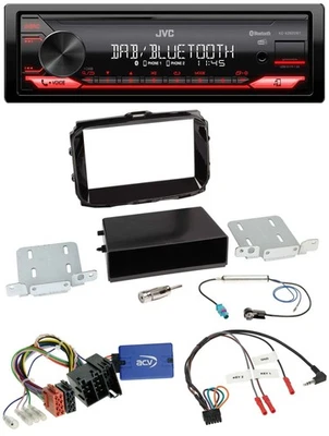 JVC Bluetooth USB DAB Lenkrad Autoradio für Alfa Romeo Giulietta 13-21 ISO piano - Bild 1 von 4