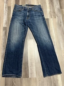 AG Adriano Goldschmied Jeans Mens 31 The Hero Relaxed Straight Rip Denim USA - Picture 1 of 13