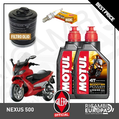 KIT TAGLIANDO GILERA NEXUS 500 DAL 2003 AL 2009 OLIO MOTUL