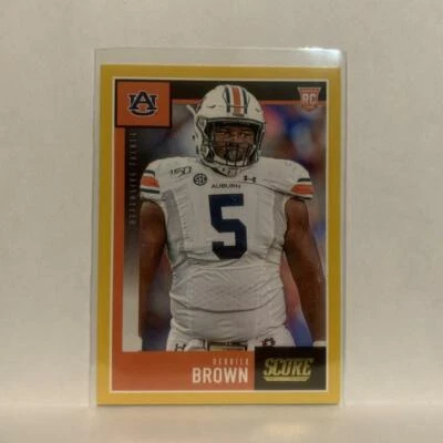 #341 Derrick Brown Rookie Auburn University  2020 Score Football Card LB - Image 1 of 2