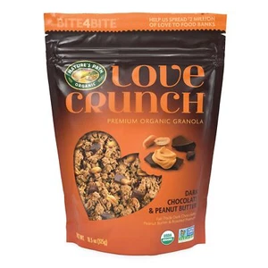 Love Crunch Organic Dark Chocolate Peanut Butter Granola 11.5 Ounce Pack of 6 - Picture 1 of 7