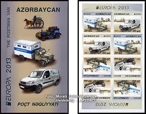 Aserbaidschan Azerbaijan Europa CEPT 2013, Postfahrzeuge, Markenheftchen ** - Bild 1 von 3