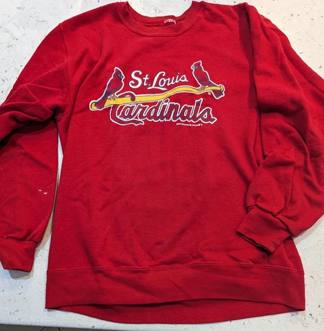 Vintage ST LOUIS CARDINALS - 1988 Red USA Made Crewneck Sweatshirt MLB Medium Cover