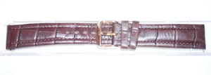 VTG Mens Speidel Twist o Flex Brown Leather Watch Band 16-21 MM Water Resistant - Imagen 1 de 6