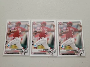 Hunter Greene (3) Lot 2021 Bowman 1st Edition Prospect Cincinnati Reds #BFE-127 - Picture 1 of 2