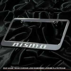 Nuevo marco delantero trasero cromado Nissan placa de matrícula cromada - Imagen 1 de 2