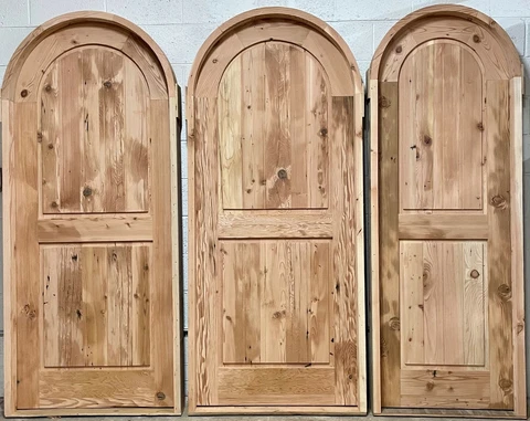 3 doors  Rustic reclaimed lumber arched solid wood storybook interior/exterior Cover
