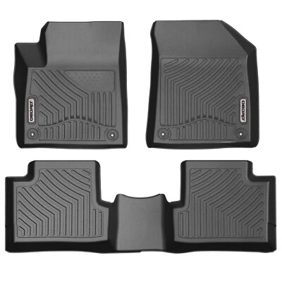 3D Molded Floor Mats Liners for 2015-2023 Jeep Cherokee TPE Rubber All Weather - Image 1 of 4