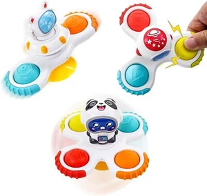 3PCS Suction Cup Spinner Toys for Baby 18 Months, Infant Travel Spinning Top Toy - Picture 1 of 2