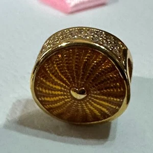 Authentic PANDORA Golden Rays of Sunshine Charm, Retired - Picture 1 of 6