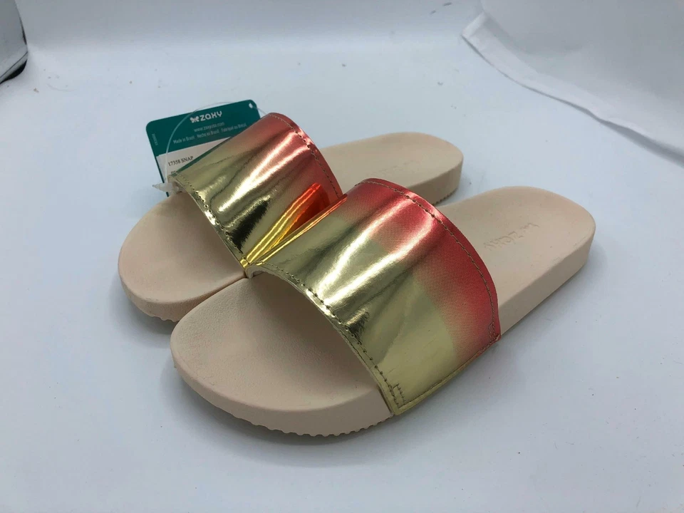 Zaxy Snap Slide Sandal (2209) Rose Gold Size 5 - Image 1 of 4