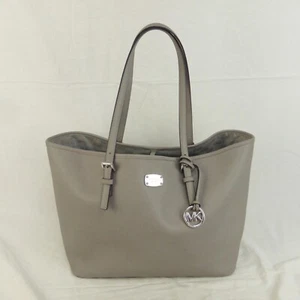 Michael Kors Tasche Schultertasche Jet Set Pearl Grey Medium Saffiano Leder - Bild 1 von 12