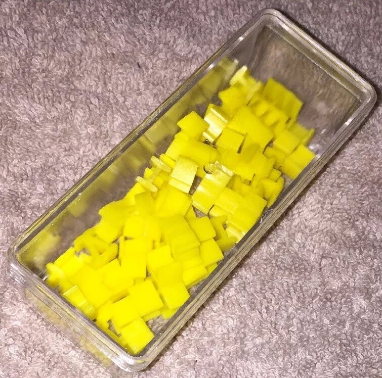 1980 RISK Board Game Part YELLOW ARMY Roman Numeral Lot Mover Replacement Pieces - Image 1 of 3