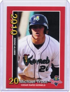 2010 Cedar Rapids Kernals Mike Trout Red Rising Alumni #10F3 - Picture 1 of 2