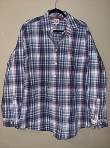 Cinch Shirt Men Plaid Western Long Sleeve Collar Size Medium Ranch Work Dress - Picture 1 of 3