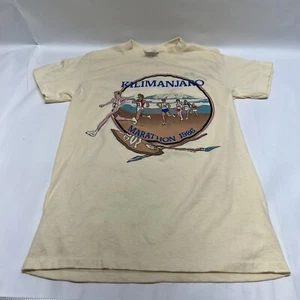 Vintage Kilimanjaro Marathon 1986 T-Shirt Size M 38-40 Made in USA Read! - Picture 1 of 9