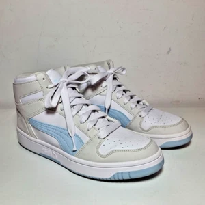 Puma Größe 6 Damen Rebound Layup 394891-41 weiß blau Basketballschuhe Sneaker - Bild 1 von 19