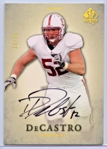 David Decastro 2012 SP Authentic GOLD Autograph /15 Rookie 💎 Steelers Stanford - Picture 1 of 1