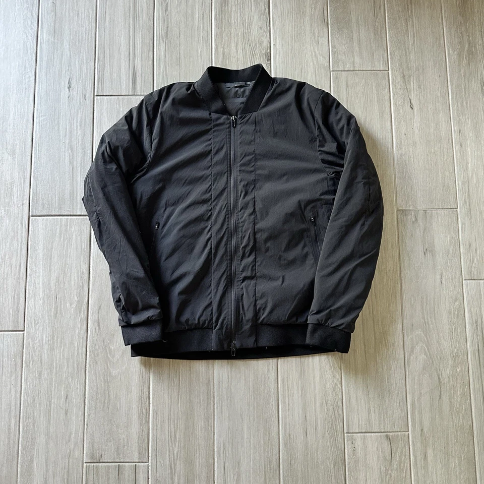 Lululemon Jacket Mens Medium Black Goose Down 700 Fill Bomber Primaloft Puffer - Image 1 of 4
