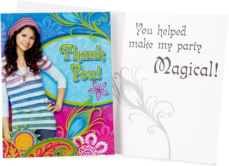 Tarjetas de notas de agradecimiento de fiesta de cumpleaños para niños de Wizards of Waverly Place Disney Foto 1 de 1