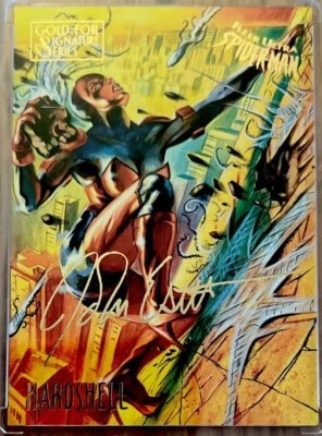 FLEER Ultra 95 Marvel Spider-Man Gold Foil signature card #26 HARDSHELL!! - Image 1 of 2