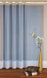 Ventana Jacquard MODERNA CORTINA NETA precio por metro caída 47" 55" 71"" BLANCO - Imagen 1 de 1