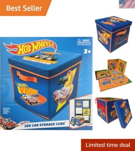 Compact 300-Car ZipBin Storage Cube & Playmat - Ideal for Kids Age 3+ - Picture 1 of 11