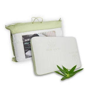 ALOE VERA INFUSED MEMORY FOAM AIR FLOW PILLOW ORTHOPAEDIC MOULDS HEAD NECK SPINE - Picture 1 of 11