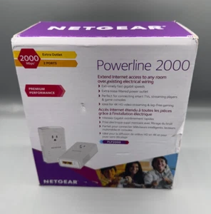 NETGEAR PLP2000 Powerline Adapter 2000Mbps PLP2000-100PAS - Afbeelding 1 van 2