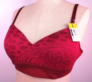 No Boundaries RN 52469 Red Comfy Wireless Padded T Shirt Bra Size M - New (41) - Picture 1 of 15