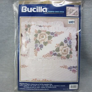 Bucilla Magnolia Elegance Shams Set of TWo Kit 42557 - Picture 1 of 9