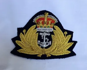 UK BRITISH ROYAL NAVY MILITARY ADMIRAL CAPTAIN OFFICERS HAT CAP BADGE INSIGNIA - Picture 1 of 4