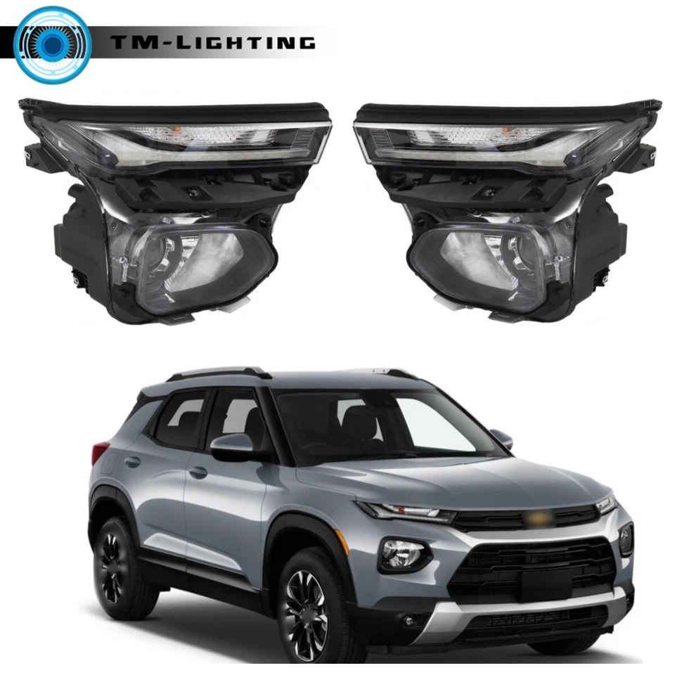 For Chevy Trailblazer 2021 2022 23 Halogen Headlights Passenger&Driver w/LED DRL - Image 1 of 4