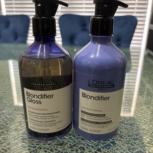 L’Oreal Blondifier & Blondifier Gloss Shampoo & Conditioner 16.9 fl oz - Picture 1 of 5