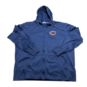 Sudadera con Capucha Cremallera Completa Chicago Bears Para Hombre XL Nike Calce Térmico Azul Logo Bordado - Imagen 1 de 7