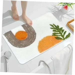 Boho Shaggy Microfiber Bathroom Rug, Super Absorbent Non Slip Mat for 20x30 - Picture 1 of 8