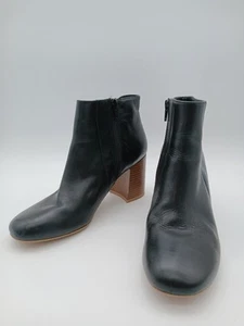 Vagabond Black Leather Ankle Boots UK 4.5 Block Heel Stylish Design - Picture 1 of 8