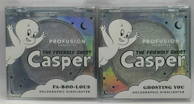 2PC Profusion The Friendly Ghost Casper Holographic Highlighter SET ~ 0.18 OZ EA - Image 1 of 2