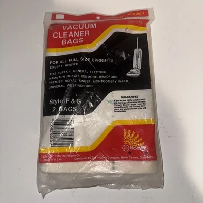 Bolsas de vacío Hoover Style F & G Eureka se adaptan a montantes de tamaño completo 40100501 paquete de 2 Foto 1 de 3