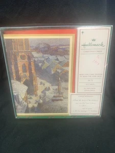 Vintage Hallmark Christmas Cards Winter Church in City 18 Ct. True Meaning - Picture 1 of 13