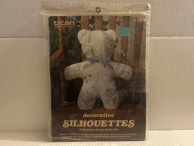 Titan NEEDLECRAFT Nº 1201 Oso 16''x9" SILUETAS Decorativas Punto de Cruz 1987 Foto 1 de 4
