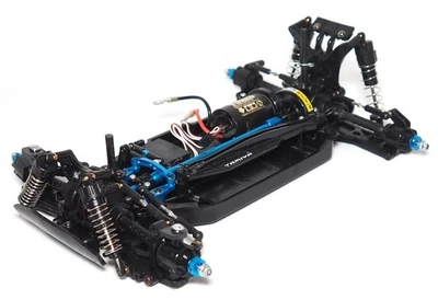 Tamiya TT02B 1/10 RC Buggy Chassis with Servo Motor and Multiple OP Upgrades - Image 1 of 4