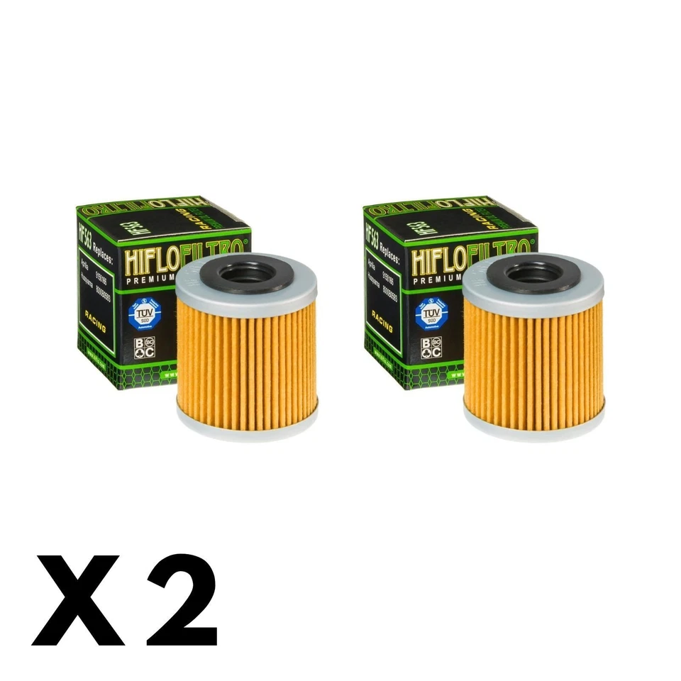 Paquete de 2 filtros de aceite Hiflo para Aprilia RXV450 2006-2009 Foto 1 de 1