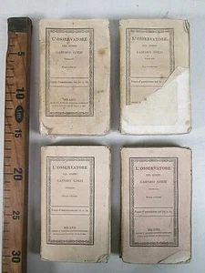 Gasparo Gozzi L'OSSERVATORE completo in 4 volumi ed. Sonzogno 1833 - 1834 - Foto 1 di 1