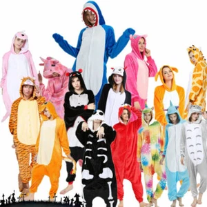 Unisex Adult Kids Pyjamas Fancy Dress Onesie18 Kigurumi Animal Onsie8 Sleepwear - Picture 1 of 232