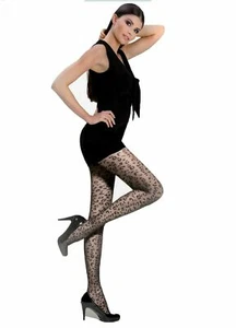 Collant neri donna esotici motivo animale puro Gajatex Panther - Foto 1 di 2