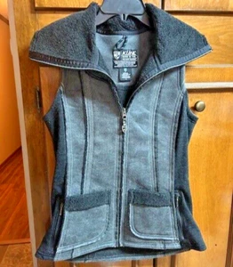 KUHL Vest Womens Small Raven Grey DANI Sherpa Vest Projekt Handwarmer Pockets - Picture 1 of 21