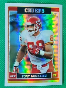 2006 Topps Chrome REFRACTOR #96 Tony Gonzalez HOF Kansas City Chiefs - Photo 1 sur 3